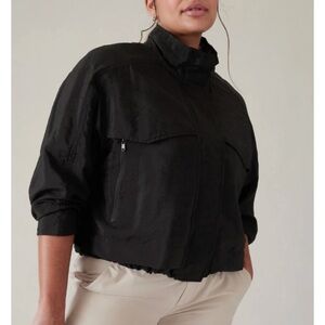Athleta Arrival Rain Jacket Black